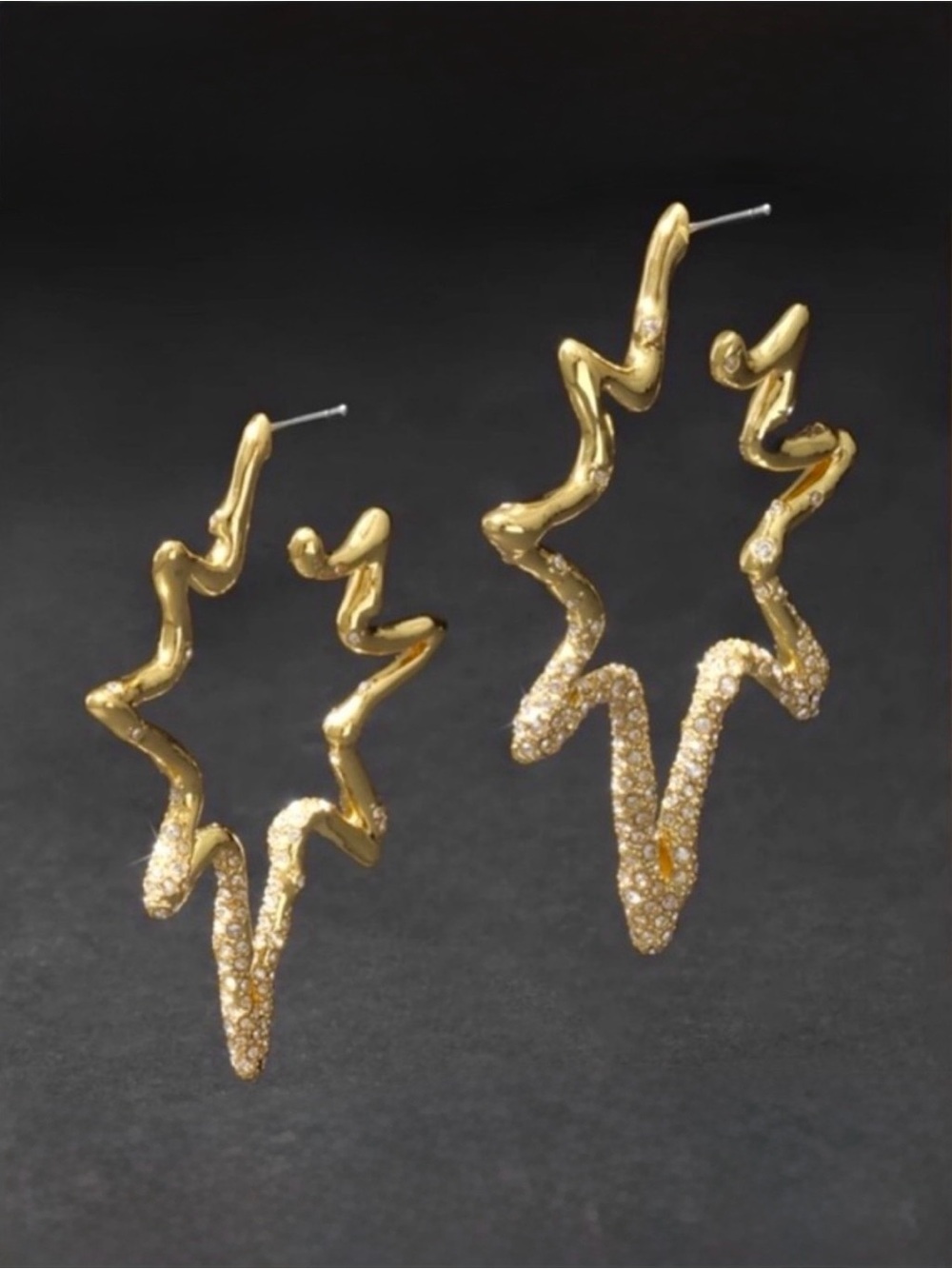 NEW Alexis Bittar Starburst Pave Crystal Star Earrings Encrusted Clear C Z SB01